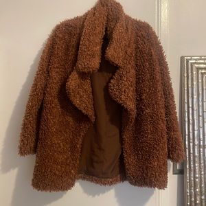 Faux mink coat